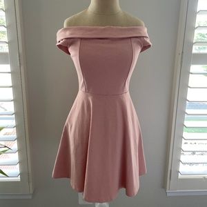 Pink Off the Shoulder Dress